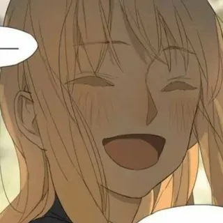 🌟 Frau, lächelnd, Cartoon, fröhlich, Anime whatsapp sticker