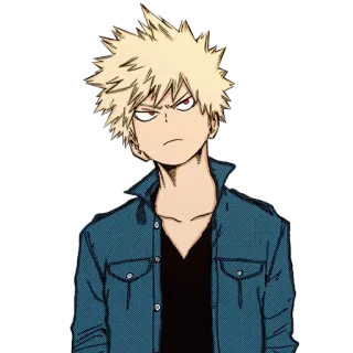 🤨 Bakugo Katsuki My Hero Academia Anime, Jongen, Boos, Held, Manga telegram sticker