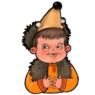 😏 anak, landak, kartun, imut, ilustrasi, hewan telegram sticker