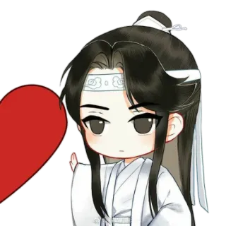 🏵 Chibi, Carino, Anime, Cuore, Figura telegram sticker