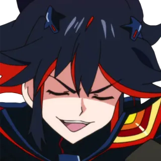 😄 Ryuko Matoi Kill la Kill Anime, Cartone animato, Kill la Kill, Ryuko Matoi, Personaggio whatsapp sticker