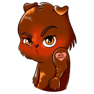😡 MEOW GALLERY chat, animal, poilu, animal de compagnie, tatouage, miaou, galerie whatsapp sticker