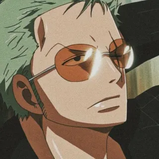 ☘ Zoro One Piece Аниме, Ван Пис, Зоро, Персонаж, Очки, Ророноа Зоро telegram sticker