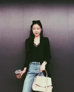 ☁️ 女性, 韓国, コーヒー, ファッション, スタイル telegram sticker
