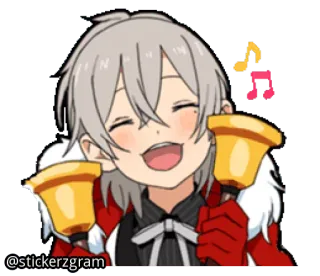 🎄 @stickerzgram Anime, Celebración, Campanas, Música, Feliz, Alegre telegram sticker