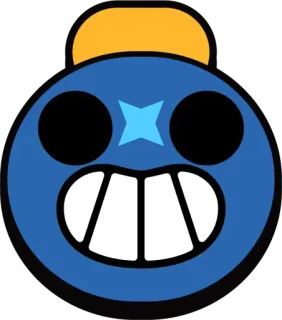 💣 Tick Brawl Stars Tick, Brawl Stars, character, video game, sticker, blue telegram sticker