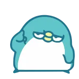 😎 pingwin, postać, niebieski, zwierzę, kreskówka, słodki, głupi telegram sticker