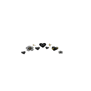 🖤 black hearts, flowers, stars, dark aesthetic, emojis, sparkles telegram sticker