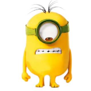 😱 Minion Despicable Me cartoon, yellow, angry, funny, animation, movie telegram sticker