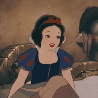☁️ Snow White Snow White and the Seven Dwarfs สโนว์ไวท์, ดิสนีย์, เจ้าหญิง, การ์ตูน, แอนิเมชั่น, เทพนิยาย telegram sticker