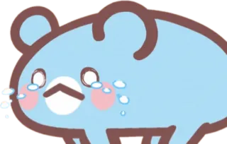 😭 슬픈, 우는, 곰, 귀여운, 귀엽다, 감정적인 telegram sticker