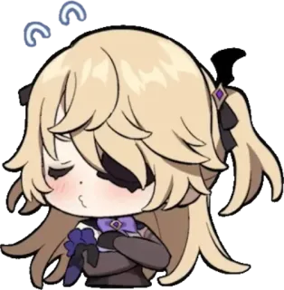 ⚡ Fischl Genshin Impact anime, genshin impact, fischl, chibi, sticker, cute telegram sticker