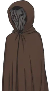 👤 figura encapuchada, capa, máscara, misterioso, anónimo whatsapp sticker