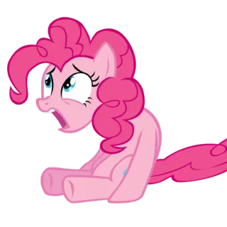 😒 Pinkie Pie My Little Pony Пинки Пай, My Little Pony, мультфильм, пони, в шоке, испуганная telegram sticker