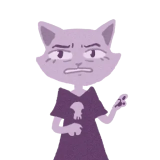 😖 кот, наклейка, череп, мультфильм, животное, антропоморфный telegram sticker