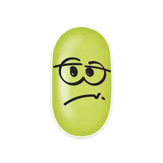 😔 漫画, キャラクター, ステッカー, 顔, 表情, 面白い, 緑 whatsapp sticker