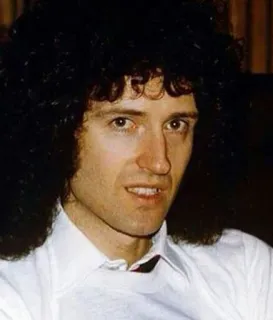 😬 Brian May musicista, chitarrista, Queen, rock, ritratto telegram sticker