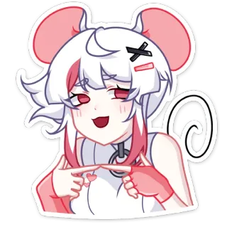 ☺️ Anime, Ratón, Lindo, Dibujos animados, Personaje telegram sticker