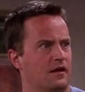 😳 Chandler Bing Friends chandler, friends, matthew perry, sitcom, reaction, funny telegram sticker
