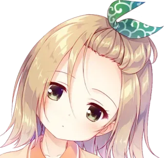 🤔 Anime, Dziewczyna, Słodkie, Manga, Kreskówka, Postać telegram sticker