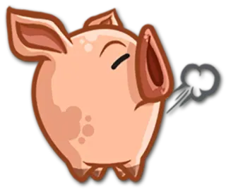 😪 Porco, Desenho animado, Animal, Fofo, Engraçado telegram sticker