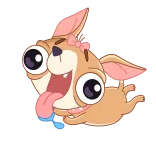 🤩 Hund, Chihuahua, Cartoon, Tier, Haustier, süß, lustig whatsapp sticker