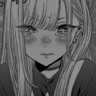🖤 Fille anime, Manga, Triste, Pleurs, Émotionnel telegram sticker