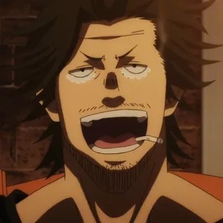 ☘️ Yami Sukehiro Black Clover Anime, Black Clover, Yami Sukehiro, Manga, Capitaine, Chevalier-mage telegram sticker