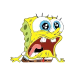 😠 Spongebob Spongebob Squarepants Spongebob, Cartoon, Grappig, Schreeuwend, Bang whatsapp sticker