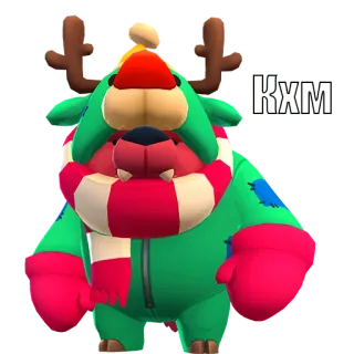 ✊ KXM weihnachten, rentier, cartoon, festlich, niedlich, grün, rot telegram sticker
