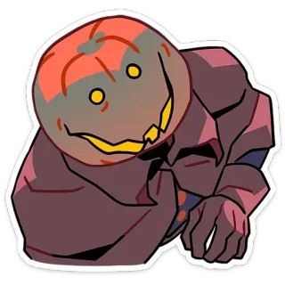 🙂 testa di zucca, halloween, mostro, personaggio, adesivo telegram sticker