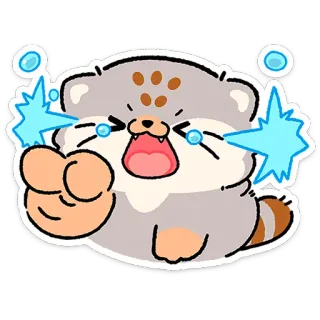😼 Pallas's cat cat, manul, crying, shouting, angry, cute, animal telegram sticker