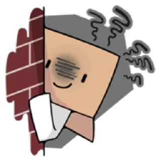 🚪 cartoon, illustration, character, sad, depressed, anxious, cartoon character telegram sticker