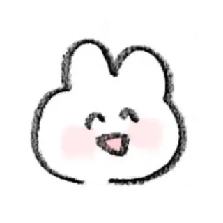 💐 かわいい, うさぎ, カワイイ, ステッカー, 笑顔, 漫画, 動物 telegram sticker