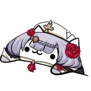 🥰 Noelle Genshin Impact Anime, Niedlich, Katze, Spiel, Chibi whatsapp sticker
