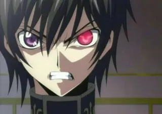 😠 Lelouch Lamperouge Code Geass Anime, Lelouch, Code Geass, wütend, ernst telegram sticker