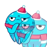 🤔 cartoon, sticker, festive, characters, christmas telegram sticker