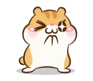 😉 仓鼠, 动物, 可爱, 眨眼, 卡哇伊, 贴纸 telegram sticker