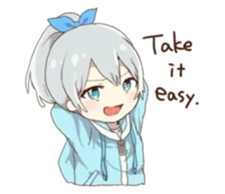 😉 Take it easy Anime, Chibi, Entspann dich, Entspannen telegram sticker