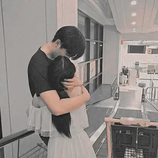 🤗 couple, amour, câlin, relation, panier d'achat, romantique, affection telegram sticker