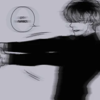 🖤 Отвалите person, anime, motion whatsapp sticker