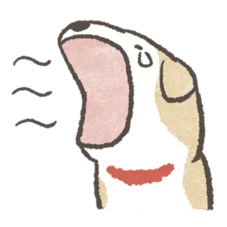 😪 강아지, 동물, 비글, 스티커, 하품, 만화 telegram sticker