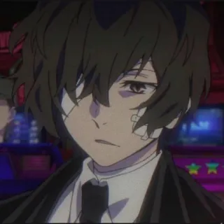 🥂 Osamu Dazai Bungo Stray Dogs Anime, Bungo Stray Dogs, Osamu Dazai, Dazai, Bandagen, Dunkles Haar, Düster whatsapp sticker