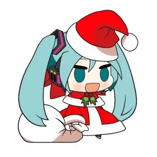 🎄 Hatsune Miku Vocaloid telegram sticker