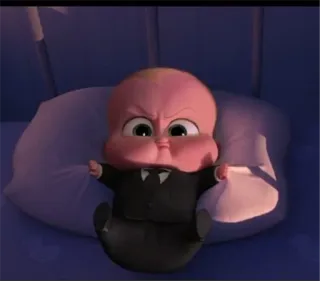 😤 Boss Baby The Boss Baby em bé, bộ com lê, hoạt hình, phim hoạt hình, ông chủ, tức giận whatsapp sticker