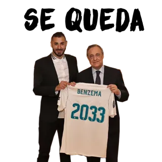 🅱️ Benzema BENZEMA 2033 calcio, calciatore, atleta, sport, contratto, celebrazione, maglia telegram sticker