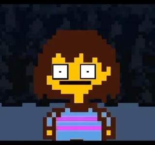 😱 Frisk Undertale Frisk, Undertale, Pixel art, Video game telegram sticker