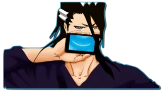 🙂 Byakuya Kuchiki Bleach Anime, Mangá, Byakuya Kuchiki, Bleach, Personagem, Sorriso, Celular whatsapp sticker