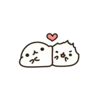 🍥 słodkie, zwierzęta, kreskówka, miłość, serce, kawaii telegram sticker