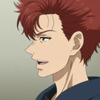 🙂 Anime, Rote Haare, Mann, Charakter, Porträt telegram sticker